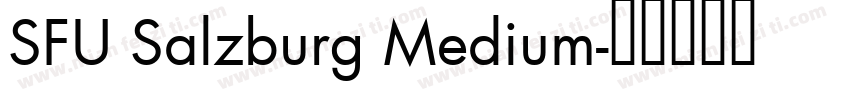 SFU Salzburg Medium字体转换